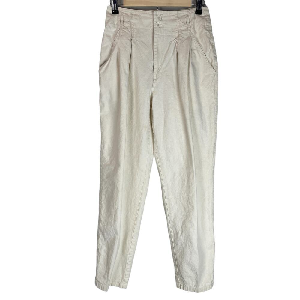 Vintage 90s pleated front high rise tapered leg pants